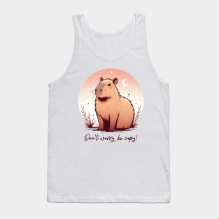 Don't Worry, Be Capy capybara Tank Top